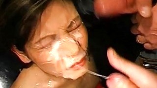 Asian Girl Covered In Sperm