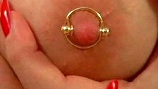 German Babe  Plays With Her Large Pierced Nipples 2 Bdsm Bondage Slave Femdom Domination