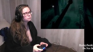 BBW Nerdy Gamer Girl Plays Until Dawn Part 9
