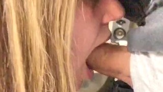 Giving A Birthday Blowjob To My Friend While My Husband Watch