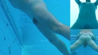 Underwater Massage Jet Orgasm In A Public Spa Pool