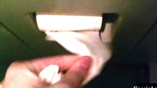 Pissing And Using The Airplane Toilet - LOUD FLUSH