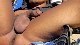 Nude Beach Huge Cock Guy Fingers Ass And Cums While Being Watched
