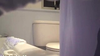 Hidden Cam Toilet - Hot Girl With Blue Hair And Shaved Pussy