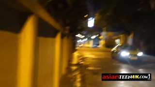 Asian Hot Prostitute With A Very Juicy Ass Is Taken To The Hotel Just To Please This White Tourist W