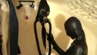 Rubber Latex Lesbian Girls In Her Studio Play Master And Slave Session