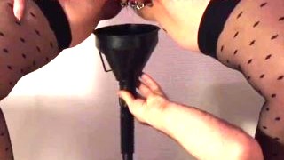 Miss M. Uses Her Slave As Her PERSONAL URINAL - Making Him DRINK EVERY DROP