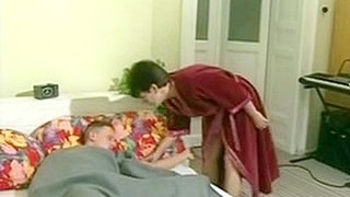 Aged Granny Landlady Wakes Her Youthful Lodger With A Fuck
