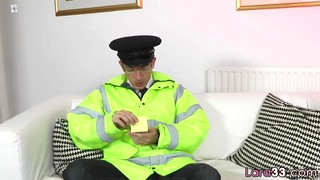 British Cougar In Fishnets Fucked By Hung Cop