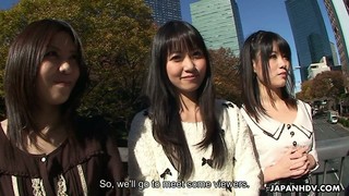 Amazing Cute Japanese Gal Asakura Kotomi Shares Dick With Some More Girls