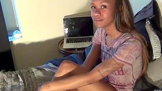 Cute Black College Girl Shows Off Her Asshole And Pussy