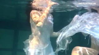 Polcharova And Siskina Wet Horny Underwater Lesbians