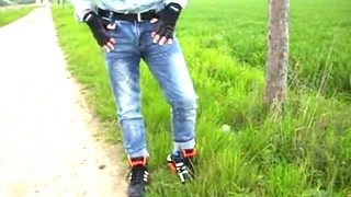 Sagging In The Fields Dressed In Jeans Aussiebum Boxers