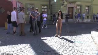 Gina Devine In Gina Nude In Prague - Hot Public Nudity