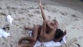 Amazing Sex Of A Young White Couple On The Nude Beach