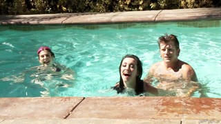 Joanna Angel And Other Girls Having Fun With A Guy In The Pool