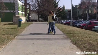 Amateur Girls Walk Home From School, Kiss And Lick Pussy