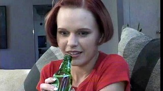 Skinny Teen Redhead With Short Hair Impaled By A Big Cock