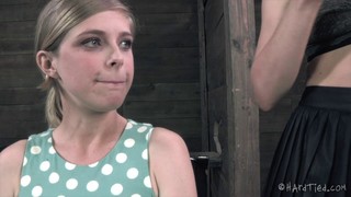 Cutie In A Polka Dot Dress Submits To Painful Bondage
