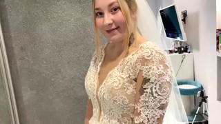 Russian Married Couple Could Not Resist And Fucked Right In A Wedding Dress.