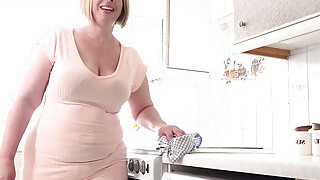 AuntJudys - 48yo Busty BBW Step-Auntie Star Gives You JOI In The Kitchen
