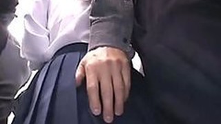 Japanese Schoolgirl Fucked And Fingered In Public Train