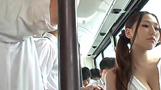 Sayuki Kanno Goes Hardcore In A Public Bus With People Around