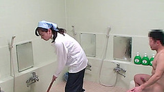 Japanese Cleaning Lady Receives A Pretty Good Doggy Style Pounding