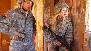 Blonde Babe In Military Uniform Gets Fucked Hardcore By Her Colleague