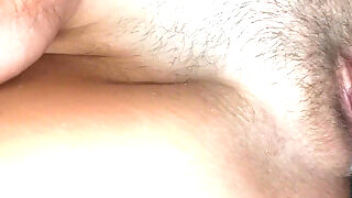 TEEN PUSSY CLOSE-UP, White Pussy Juice Appears On Dick