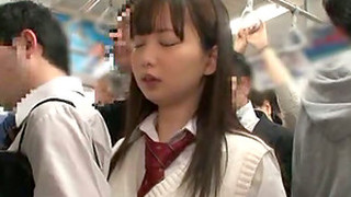 Japanese Girl In School Uniform Gets Fucked In A Subway Train