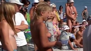 Video Shots From A Crowded Nudist Beach