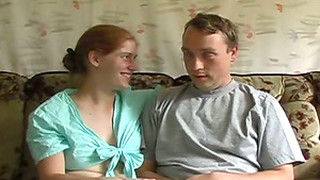 Couple Is Sweating In Their Hot Passion On The Couch