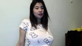 Amateur, Asiatischer Porno, Große titten, Chinesischer Porno, Niedlich, Allein, Webcam