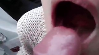 Suçage de bite, Sperme dans la bouche, Avale