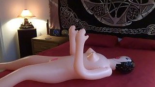 Fucking My Doll With A Dildo Deep In My Ass!