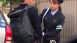 Japanese Policewoman Is Ready To Do Some Dick Riding On The Back Seat