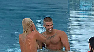 Laia Prats And Michelle Soleil Have A Blast Fucking A Guy In A Pool