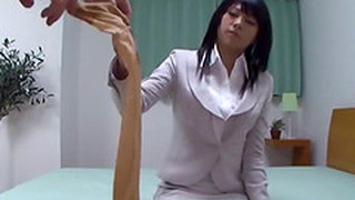 Asian Business Lady Has Her Pantyhose Ripped & Cunt Penetrated