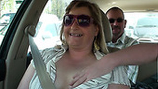 Ugly Fat Bitch Jerks Off Dick In The Car