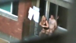 Voyeur Captures The Neighbors Having Sex On The Balcony
