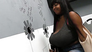Black Bitch With King Size Jugs Rachel Raxxx Is Developing Skills In The Glory Hole Room