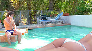 Bikini, Couple, Outdoor, Pool