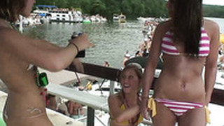 Awesome Kinky And Hot Yacht Party With Super Slutty Bikini Gals