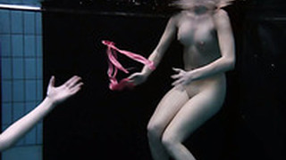 Two Girls With Natural Tits In Their Perfect Underwater Show