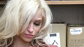 Shoplifting Blonde Kiara Cole Gets Her Muff Punished In The Back Room