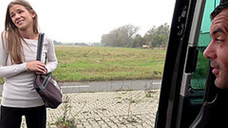 Skinny Blonde Babe Sarah Fucked In A Car And Gets A Huge Cum Shot