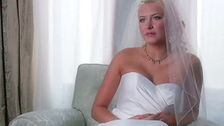 Blonde Girl In Wedding Dress Get Tied Up And Gangbanged