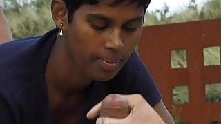 Sri Lankan Aunty With European 2 Males
