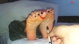 Tickling Feet With Pen - Writing On Soles (Full Clip)